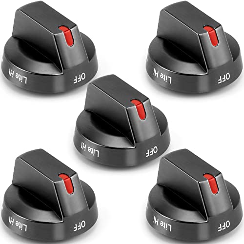AMI PARTS Fits for DG64-00473B Samsung Stove Knob Replacement, Gas Oven Stove Knobs - Only Replace Fits Model# Samsung Range Knobs NX58M6850SG NX58H5600SS NX58H5650WS NX58J7750SS top knobs 5-Pack by AMI PARTS - Used condition - US$25.72