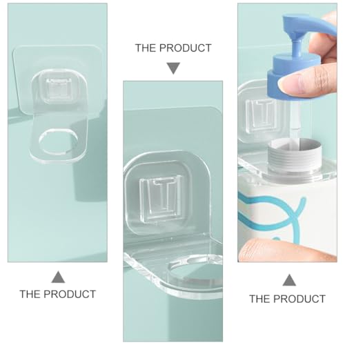 Beatifufu Nail-free Wall-mounted Shower Gel and Shampoo Rack 2pcs Adhesive Anti-falling Storage Holders for Bathroom White Simple Household Shower Caddies and Hygiene Organization
