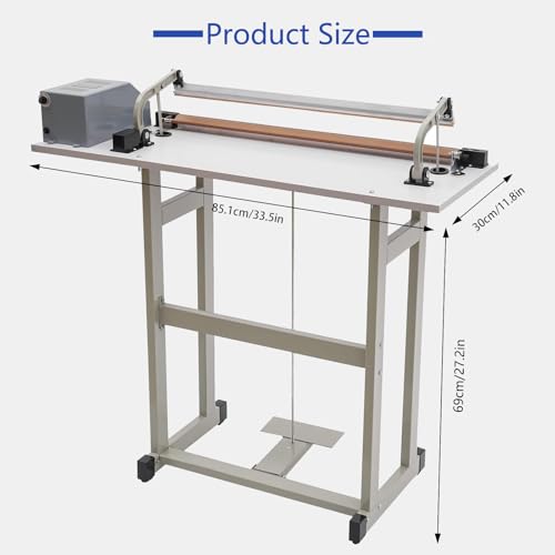 Sellado térmico industrial y corte de bolsas con mesa ajustable para empaque comercial 7