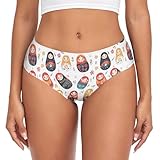 Gugusary Women's Underwear Russian Nesting Dolls Triangle Panties Soft Stretch Briefs L