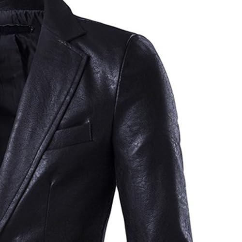 Blazer de cuero sintético para hombre miniatura 3