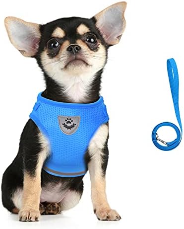 FEimaX Cat Harness and Leash Set for Walking Escape Proof Adjustable Kitten Vest Soft Mesh Puppy Chest Harnesses with Reflective Strap for Small Dogs Cats