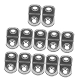 LIGIGWASH 12 Stück Teiliges Edelstahl Mini Eckwinkel Rostfrei für Möbel Ablagen Schränke Robuste Verbindung für Innen Außenbereiche