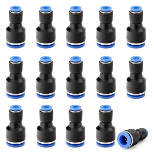 Image of TAILONZ 15Pcs Reducing Push-Connect Fitting 12x8mm Plastic Blue