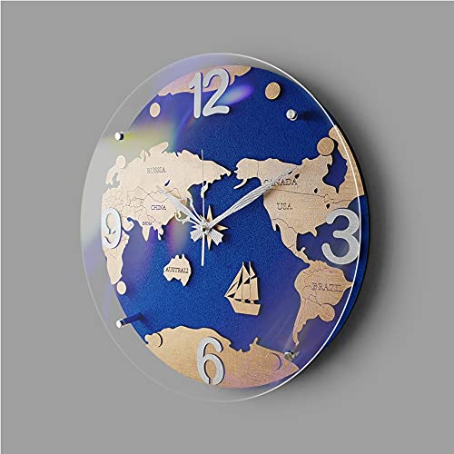 Radio Wall Clock, Globe Clock, Blue, Gift, Wall Clock, Stylish, Wall Clock, Scandinavian, Clock, Interior #TOP1