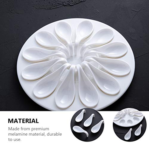Yarnow Deviled Egg Tray Melamine Platter Serving Dish 12-Hole Porcelain Foie Gras Roe Spoon Meatballs And Shrimp Platter Tableware For Home Restaurant #TOP6