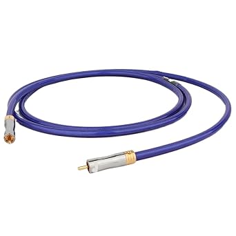 H&*igh qu>ality OCC 75 Ohms HiFi Coaxial Audio Cable Sliver Plated Digital Audio Coaxial Cable R/CA to R/CA DAC CD1.5m 4.92ft