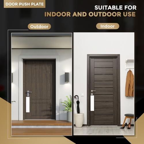 uxcell Aluminum Door Push Plate, 3.3 x 15 Inches, White, Single Pack - Thumbnail 6