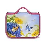 🌈 Tamaño: 22 x 18,5 x 3 CM / 8,7 x 7,3 x 3,1 PULGADAS. El estuche de almacenamiento de organizador de cosméticos de maquillaje de gran capacidad puede ser conveniente para que usted se mantenga hermosa en cualquier lugar y en cualquier momento.