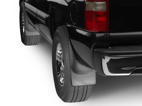 WeatherTech Custom No Drill Splash Guard MudFlaps for GMC Sierra, Avalanche, Silverado - Front & Rear Set (110006-120006), Black