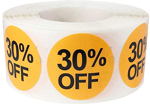 30% de descuento en pegatinas para venta al por menor 1 pulgada 500 etiquetas adhesivas