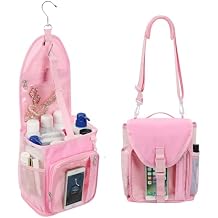 Ethereal Shower Caddy Portable, Mesh Shower Caddy Bag for College Dorm Room Essentials, Hanging Shower Bag for Gym, Camping, BeachPink