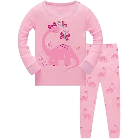 TCWWBB Pink Dinosaur Pajamas Long Winter Pjs Set Cover
