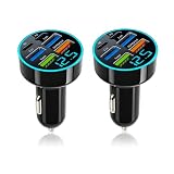 2 pcs 66W Caricatore Auto USB C, Caricatore Auto TYP-C a 6 Porte, con 2 PD30W + 4 QC3.0, Accendisigari US B Veloce Da 66w, Multiporta USB Accendisigari Auto per Auto, SUV e Camion