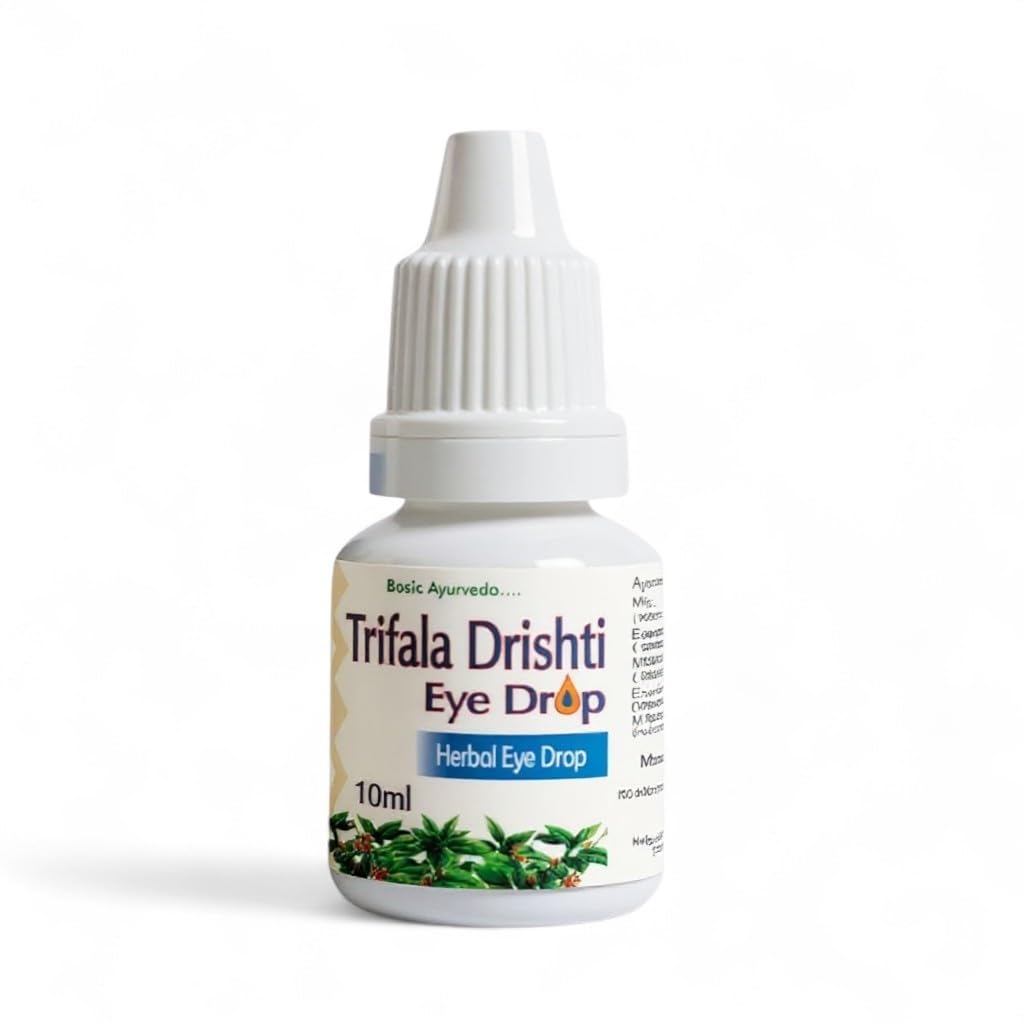 BASIC AYURVEDATriphala Drishti Eye Drop – 10ml | Natural Ayurvedic Herbal Eye Care Drops with Triphala & Honey | Cooling, Refreshing & Gentle Support for Healthy Eyes & Daily Eye Wellness