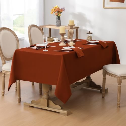 Nappe jacquard anti-tache et infroissable pour table rectangulaire