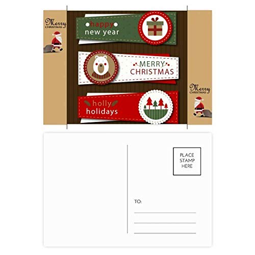 Cartes postales Merry Christmas le lot de 20 pensées chaleureuses colorées à envoyer à vos proches