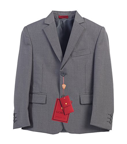 Gioberti Boy's Formal 3 Piece Suit Set, Gray, Size 6 #TOP3