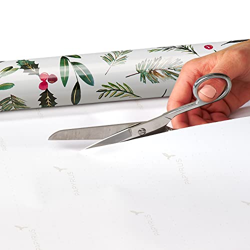 Papyrus Wrapping Paper Rolls for Christmas, Hanukkah and All Holidays, Holly, Wreath, Gold (3 Rolls, 67.5 sq. ft.) by Papyrus - Image 7