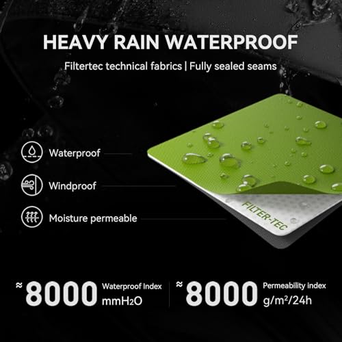 KAILAS Men's Hiking Shell Jacket Lightweight Waterproof Hooded Running Jacket Rain Jacket Outdoor Raincoat3