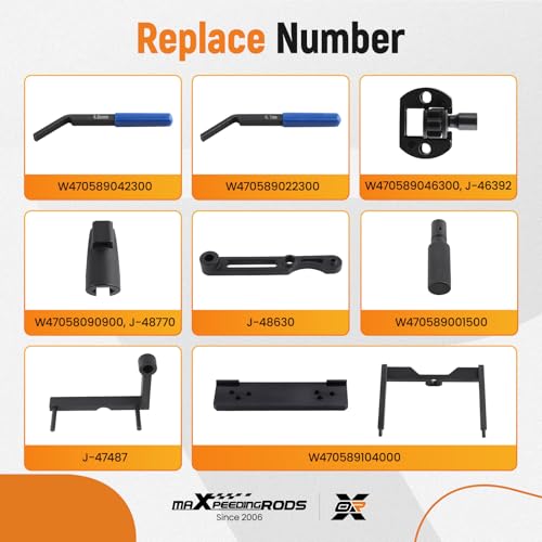 maXpeedingrods For Detroit Diesel DD15 DD16 Engine Brake Adjustment + Camshaft Timing Tool + TDC Locating Pin + Barring Tool + Fuel Line Socket, Replace# W470589104000 W470589001500, 9PCS by maXpeedingrods - Image 5