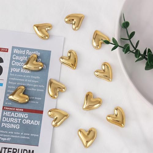 10 imanes decorativos para refrigerador en forma de corazón miniatura 7