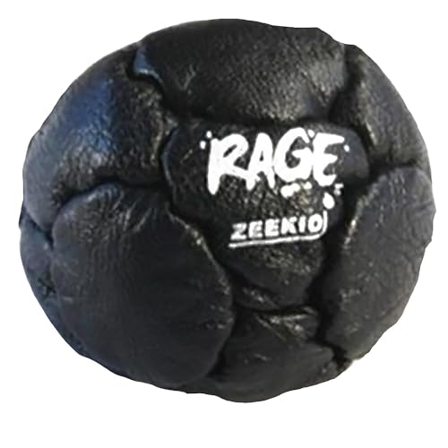 Zeekio The Rage Footbag - 14 Panel Leather - Black