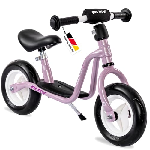 PUKY LR M Pearl Pink | Laufrad ab 2 Jahre | Kinderspielzeug ab 2 Jahre | Balance Bike | Kinderroller mit Trittbrett | Lauflernrad mit Sicherheitslenkergriffen | Höhenverstellbarer Lenker & Sattel