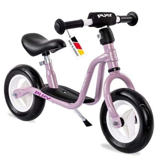 PUKY LR M Pearl Pink | Laufrad ab 2 Jahre | Kinderspielzeug ab 2 Jahre | Balance Bike | Kinderroller mit Trittbrett | Lauflernrad mit Sicherheitslenkergriffen | Höhenverstellbarer Lenker & Sattel