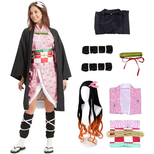 Hislovy Disfraz Adulto Mujer Anime Disfraces Cosplay para Halloween Carnaval (M, Rosa)