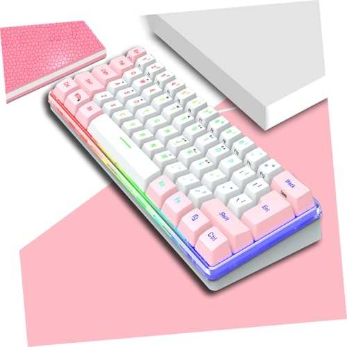 Clavier compact de jeu mécanique rétroéclairé RGB avec 61 touches en Abs