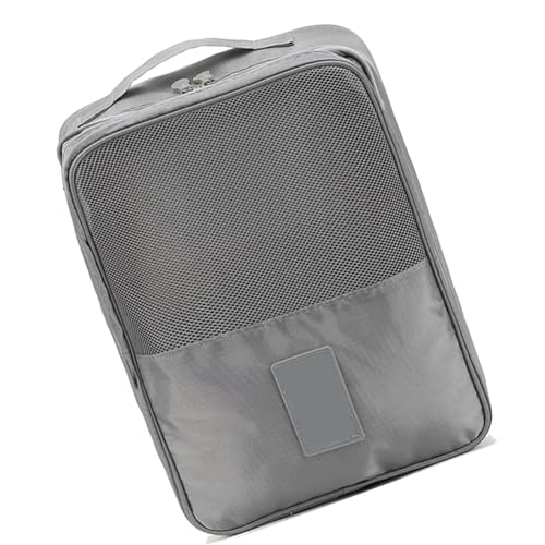 Bolsas para sapatos para viagens, bolsa para sapatos com zíper de camada dupla comporta 3 pares de s