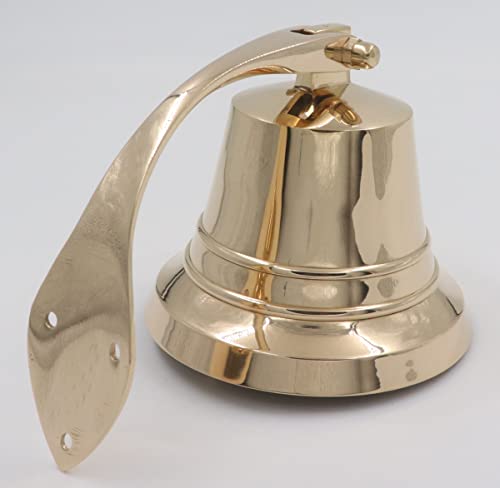 The Metal Magician Nautical Hanging Wall Mountable 4" Solid Brass Ship Bell