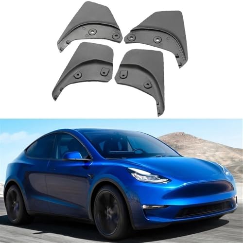 Guardabarros traseros para coche Model Y 2020-2021, kit de protectores de ruedas 2