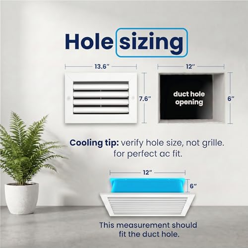 12x6 Aluminum Wall Ceiling Air Return Vent Cover HVAC Rustproof Grille by ACLAMINAIRE - Used condition - Image 3
