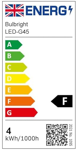 Vintage Retro Antique LED Filament Bulb G45 4W LED Light Bulb, Silver Bowl Tipped, B22 Base, Soft Warm White 2700K, 40W Equivalent, 220-240VAC, Dimmable (B22 Base) - Image 6