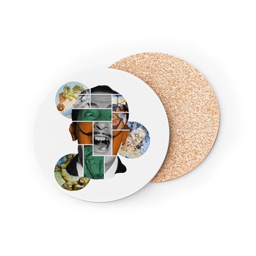 sous Verre Ronds Base Liège- Salvadore Dali Collage Art Artiste Peinture Surrealisme - 1 unité (95 x 95 mm)