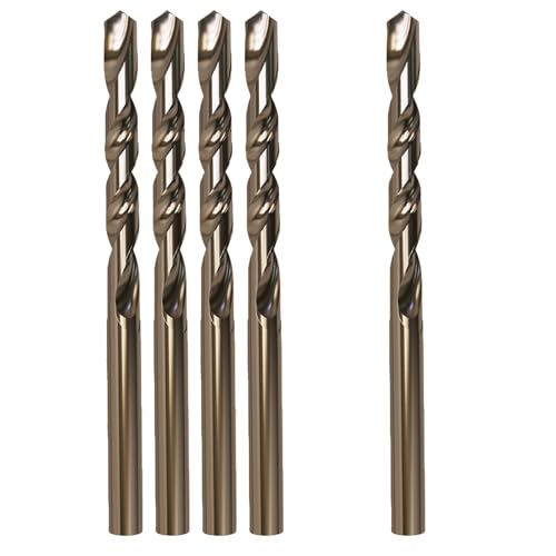 M MIMHOOY 5Pcs M35 Cobalt Drill Bits 6mm Drill Bit for Metal, Stainless Steel, Steel- Fully Grounded 5% Cobalt