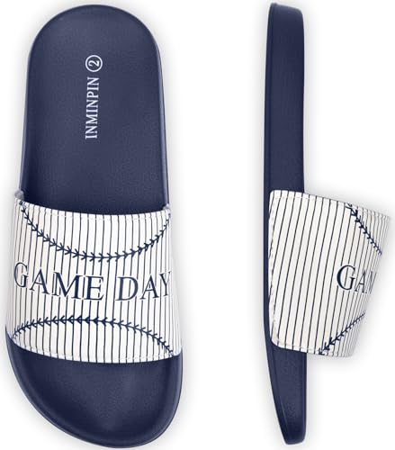 INMINPIN Kids Boys Girls Ball Sprots Slides Sandals Ultra Comfortable Beach Pool Shower Shoes House Slide Indoor Outdoor for Sports Fan4