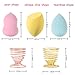 Abgream 45pcs Makeup Sponge Blender Set - 39 Pcs Latex-Free Vegan Sponges with 6 Pcs Makeup Blender Holder, Beauty Cosmetic Foundation Blending Powder Puff for Liquid Powers BB Cream (Style 2)