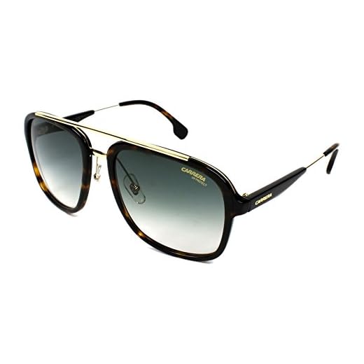 Carrera Men's CA133/S Pilot Sunglasses, Havana Gold/Gray Green, 57 mm