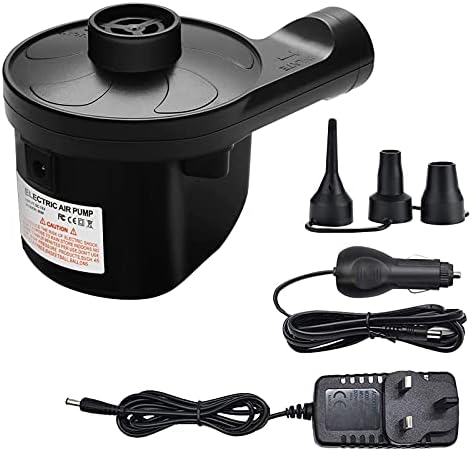 Colomba Electric Air Pump,Camping Electric Pumps Inflator/Deflator for Air Bed Mattress Inflatables Paddling Pool Beach Toys with 3 Sizes Nozzle AC240V/40W (Can Used in Car and Home)