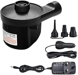 Colomba Electric Air Pump,Camping Electric Pumps Inflator/Deflator for Air Bed Mattress Inflatables Paddling Pool Beach Toys with 3 Sizes Nozzle AC240V/40W (Can Used in Car and Home)