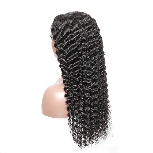 Image of ISEE Hair Glueless Wig Human Hair Deep Wave 7X5 HD Lace Front Wig 26 Inch