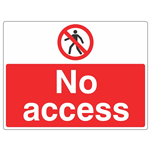 Image of 400mmx300mm No Access Sign Rigid Plastic