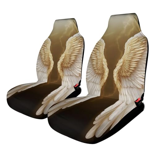 Housse de siège de voiture ailes d'ange respirante et élastique pour un confort durable en voyage