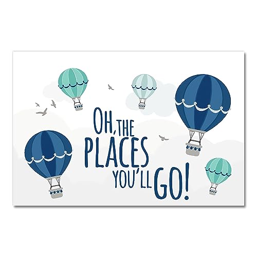 Cuadro sobre lienzo for pared, dibujos animados, avión, globo de aire caliente, mapa del mundo, carteles nórdicos e impresiones, imágenes de pared for decoración de habitación de niños ( Color : 5 , S