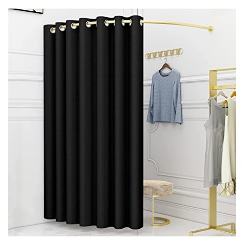 TEENKON Clothing Store Fitting Room, 47 in Dressing Room Used in Mall, Boutique and Office, Corner Wall Mounted Changing Room for Privacy Protection, Include Shading Curtain, Bracket and Hook Up