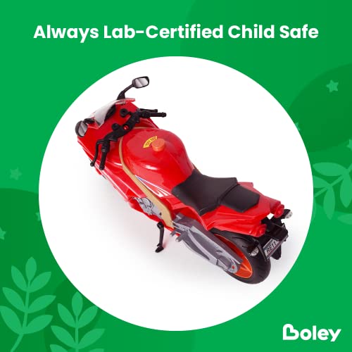 Boley Motorcycle Toy, Toy Cars with Sound and Light Toy, Blue Motorcycle Toys for Boys and Girls, Ages 3+
