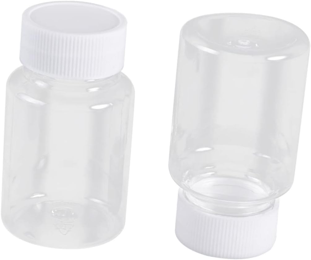 Healifty 30pcs Container Bottles for Medicine Vitamins and Tablets with Screw Lids and Leakproof Storage for Solid and Liquid Items